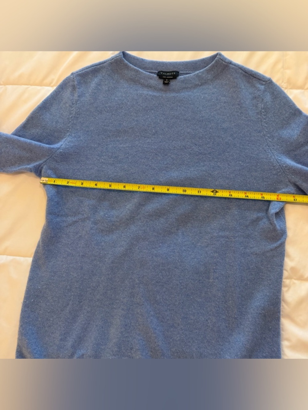 Talbots Cashmere Women’s Dusty Blue Crewneck Sweater - Picture 4 of 6